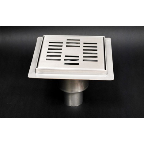 Piletta doccia PREMIUM con Scarico Verticale 200x200mm 