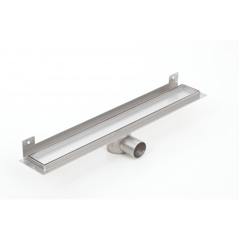 Canalina doccia con inserto piastrellabile flangia piegata WALL PREMIUM 900m
