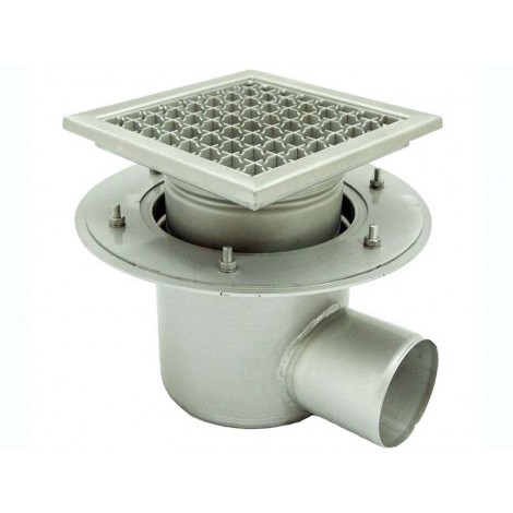 Chiusino a griglia  telescopico profi 250x250 scarico laterale