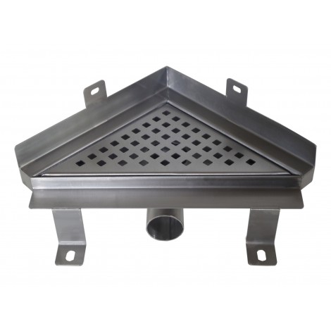 Scarico doccia angolari a parete  - sifone acciaio inox