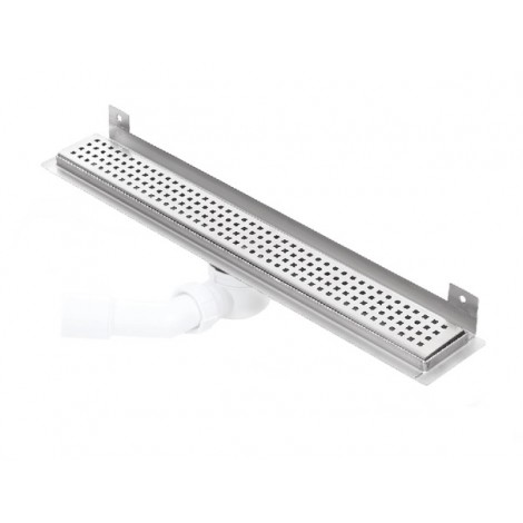 Canaletta Doccia con flangia piegata WALL SILVER  900mm